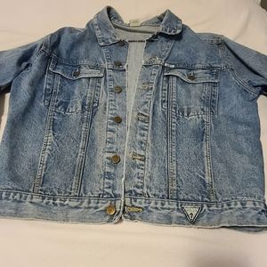 Vintage Men's Guess Denim Jacket Size M